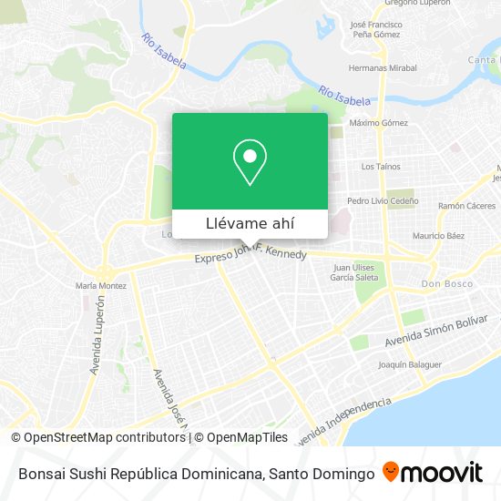 Mapa de Bonsai Sushi República Dominicana