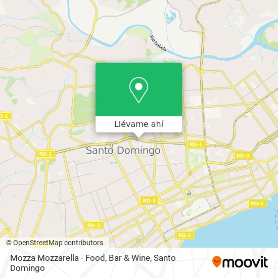 Mapa de Mozza Mozzarella - Food, Bar & Wine