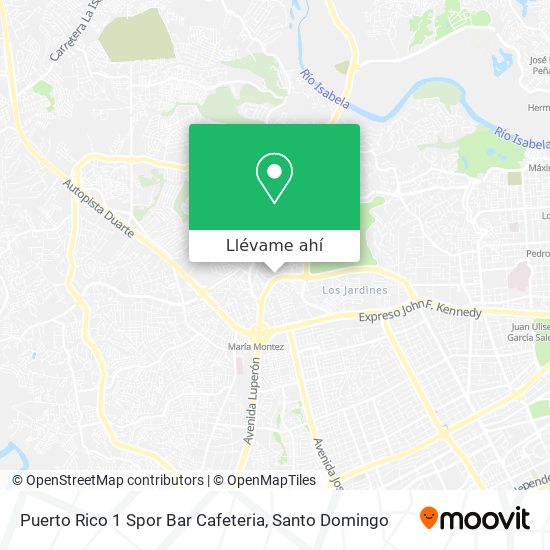 Mapa de Puerto Rico 1 Spor Bar Cafeteria