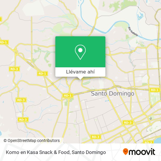 Mapa de Komo en Kasa Snack & Food
