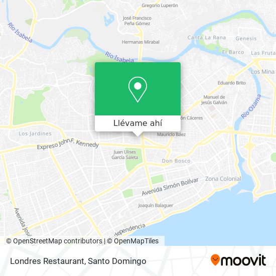 Mapa de Londres Restaurant