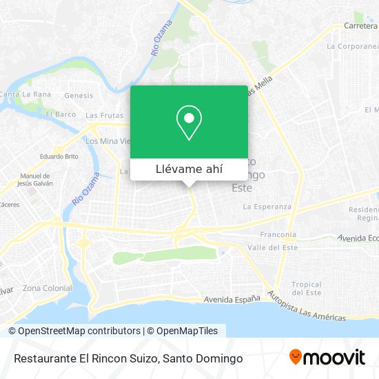 Mapa de Restaurante El Rincon Suizo
