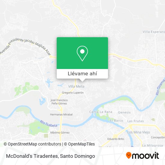 Mapa de McDonald's Tiradentes