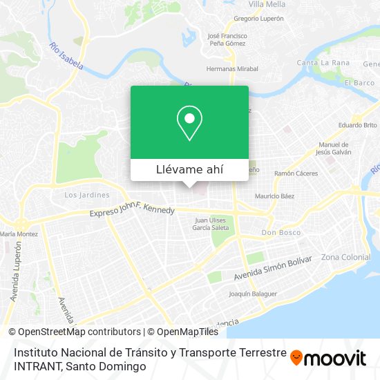 Mapa de Instituto Nacional de Tránsito y Transporte Terrestre INTRANT
