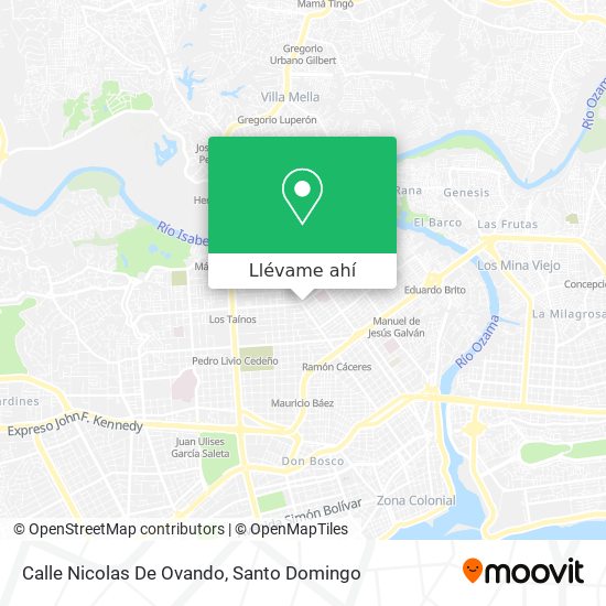 Mapa de Calle Nicolas De Ovando