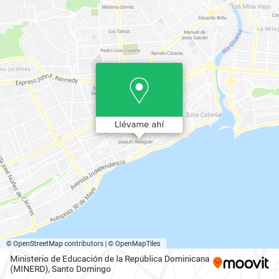 Mapa de Ministerio de Educación de la República Dominicana (MINERD)