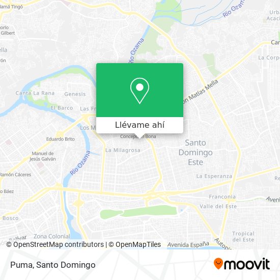 Cómo llegar a Puma en Santo Domingo en Autobús o Metro?