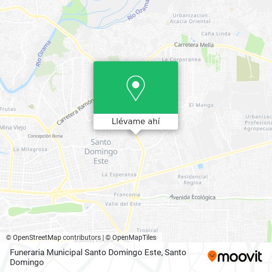 Mapa de Funeraria Municipal Santo Domingo Este