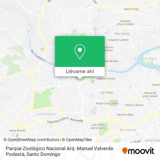 Cómo llegar a Parque Zoológico Nacional Arq. Manuel Valverde Podestá en  Distrito Nacional en Autobús o Metro?