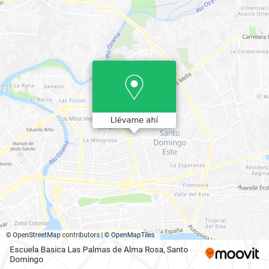 Mapa de Escuela Basica Las Palmas de Alma Rosa