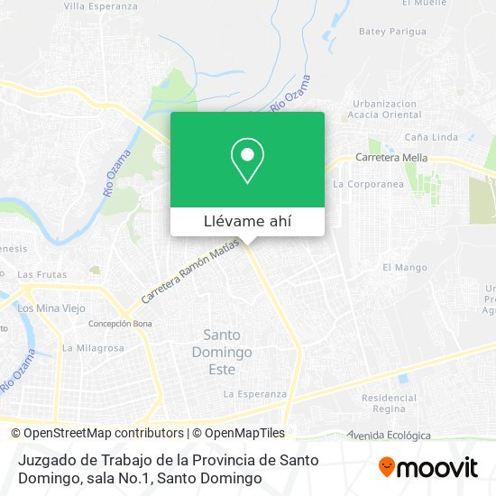 Mapa de Juzgado de Trabajo de la Provincia de Santo Domingo, sala No.1