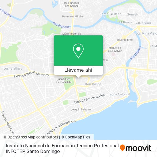 Mapa de Instituto Nacional de Formación Técnico Profesional INFOTEP