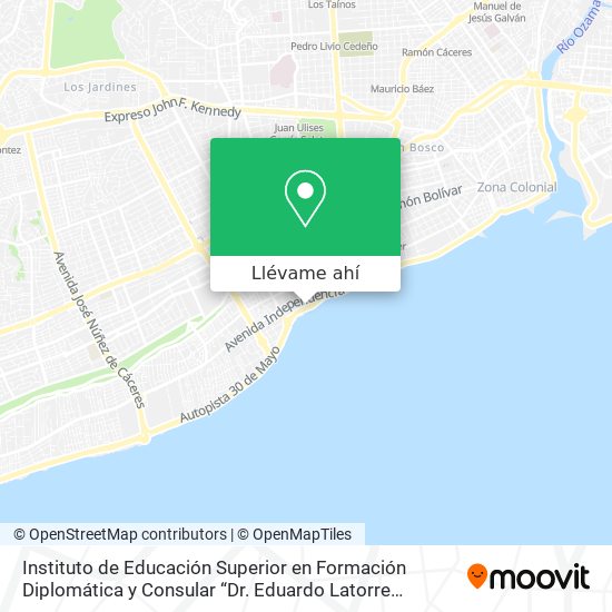 Mapa de Instituto de Educación Superior en Formación Diplomática y Consular “Dr. Eduardo Latorre Rodríguez”