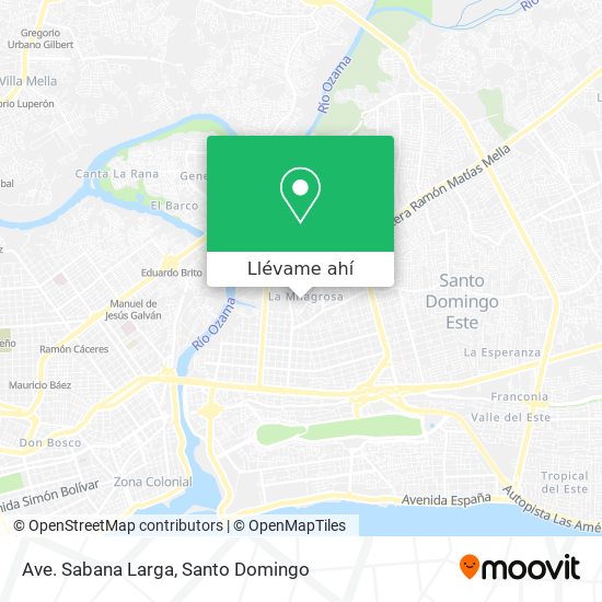 Mapa de Ave. Sabana Larga