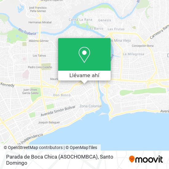 Mapa de Parada de Boca Chica (ASOCHOMBCA)
