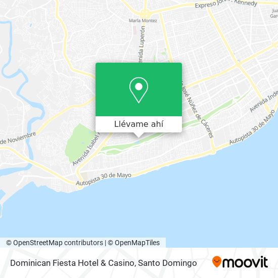 Mapa de Dominican Fiesta Hotel & Casino