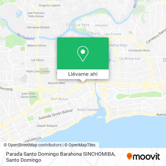Mapa de Parada Santo Domingo Barahona SINCHOMIBA