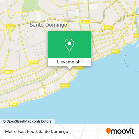 Mapa de Metro Fast Food