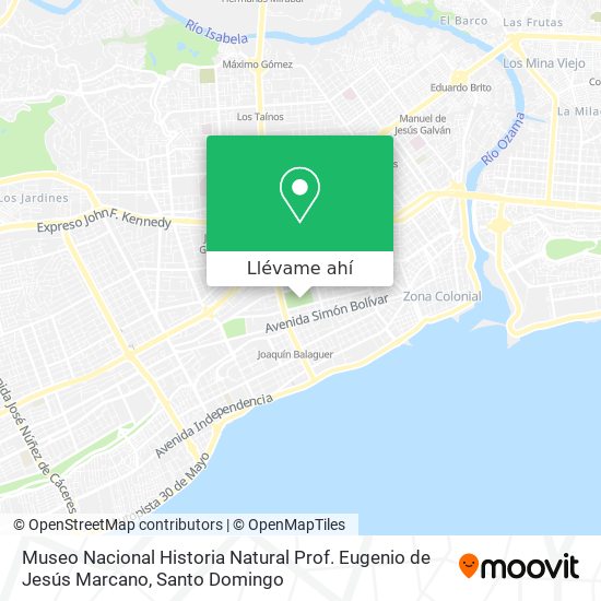 Mapa de Museo Nacional Historia Natural Prof. Eugenio de Jesús Marcano