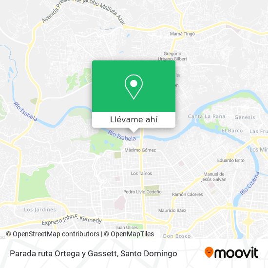 Mapa de Parada ruta Ortega y Gassett