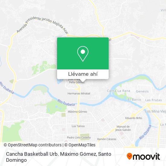 Mapa de Cancha Basketball Urb. Máximo Gómez