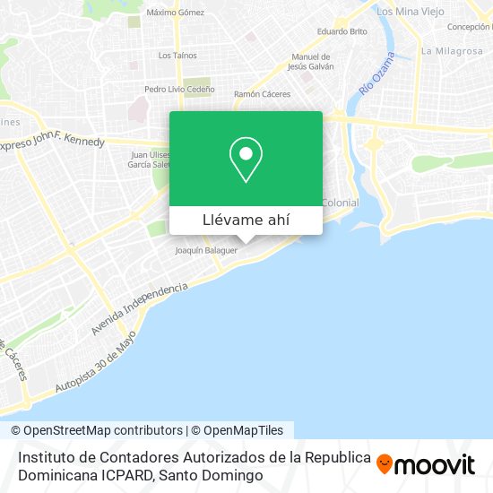 Mapa de Instituto de Contadores Autorizados de la Republica Dominicana ICPARD