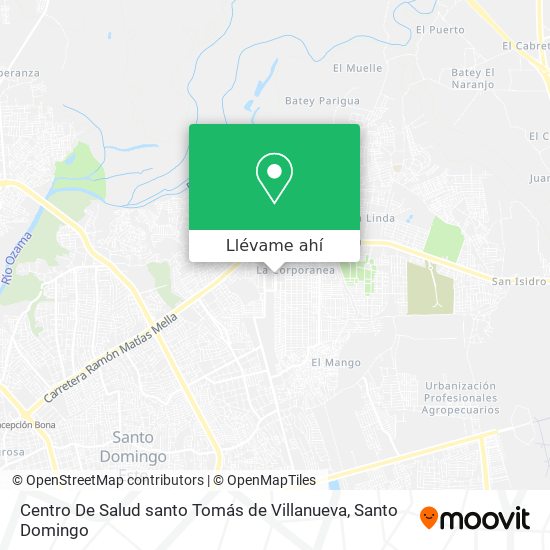 Mapa de Centro De Salud santo Tomás de Villanueva