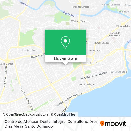 Mapa de Centro de Atencion Dental Integral  Consultorio Dres. Diaz Mesa