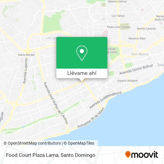 Mapa de Food Court Plaza Lama