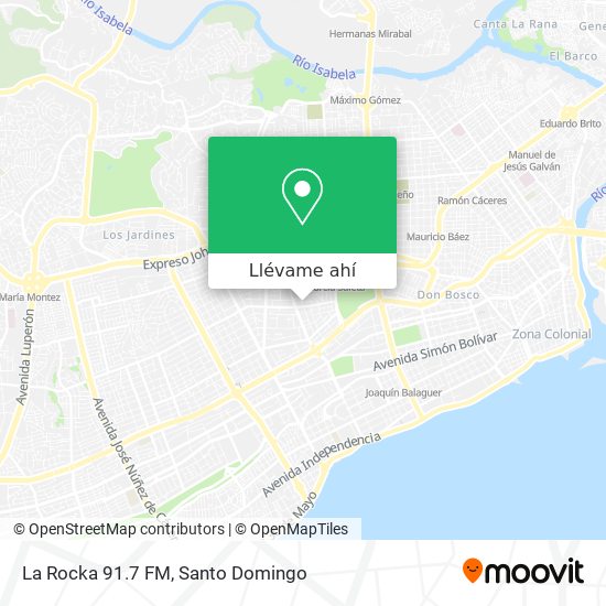 Mapa de La Rocka 91.7 FM