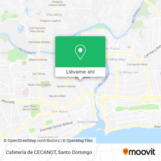 Mapa de Cafetería de CECANOT