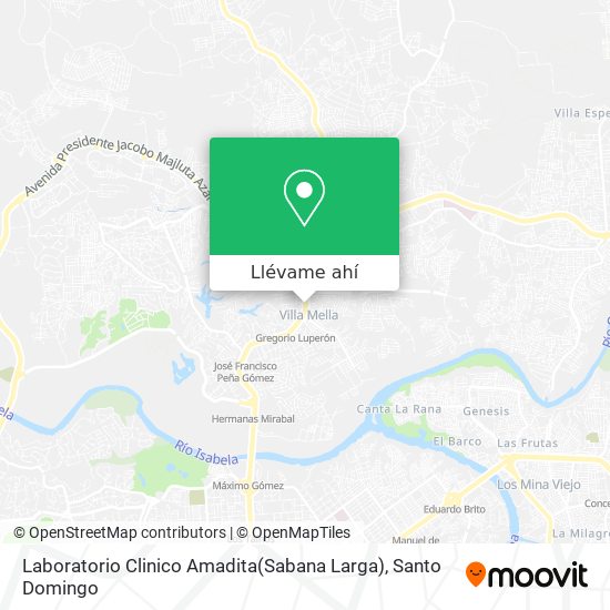 Mapa de Laboratorio Clinico Amadita(Sabana Larga)