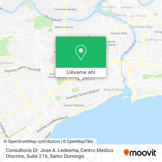 Mapa de Consultorio Dr. Jose A. Ledesma, Centro Medico Otorrino, Suite 216