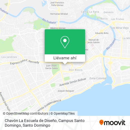 Mapa de Chavón La Escuela de Diseño, Campus Santo Domingo
