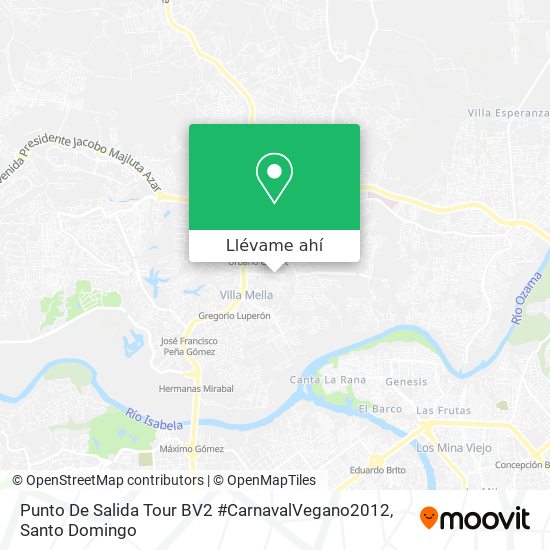 Mapa de Punto De Salida Tour BV2 #CarnavalVegano2012