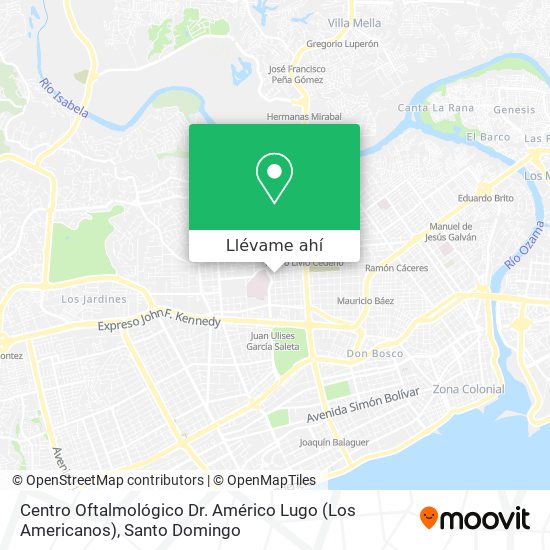 Mapa de Centro Oftalmológico Dr. Américo Lugo (Los Americanos)