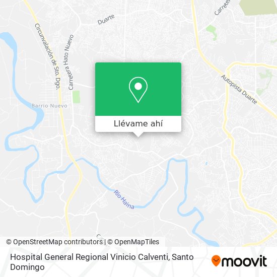 Mapa de Hospital General Regional Vinicio Calventi