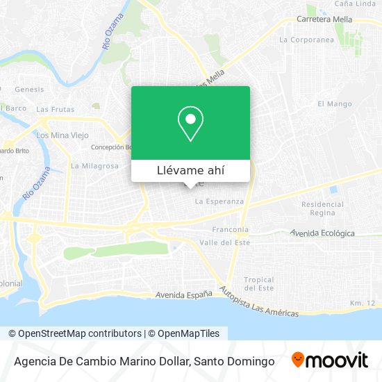 Mapa de Agencia De Cambio Marino Dollar