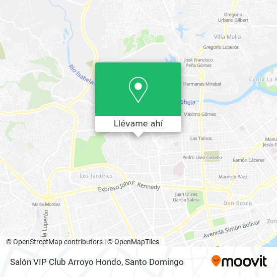 Mapa de Salón VIP Club Arroyo Hondo