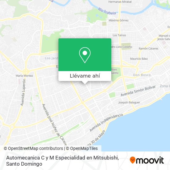 Mapa de Automecanica C y M Especialidad en Mitsubishi