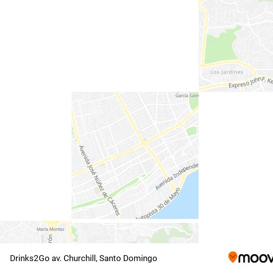 Mapa de Drinks2Go av. Churchill