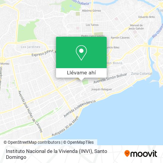 Mapa de Instituto Nacional de la Vivienda (INVI)