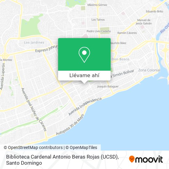 Mapa de Biblioteca Cardenal Antonio Beras Rojas (UCSD)