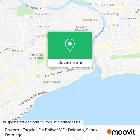 Mapa de Frutero - Esquina De Bolivar Y Dr Delgado