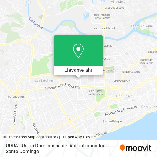 Mapa de UDRA - Union Dominicana de Radioaficionados