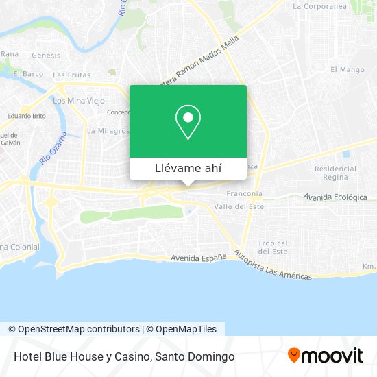 Mapa de Hotel Blue House y Casino