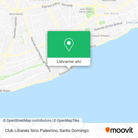 Mapa de Club Libanes Sirio Palestino