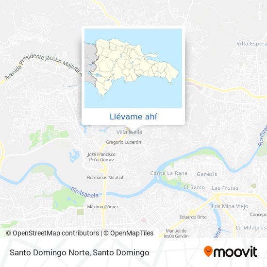 Mapa de Santo Domingo Norte