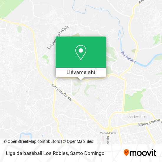 Mapa de Liga de baseball Los Robles