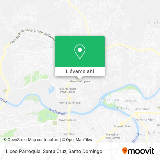 Mapa de Liceo Parroquial Santa Cruz